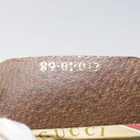 GUCCI GG Supreme Web Sherry Line Clutch Bag PVC Beige Red - Picture 12 of 16